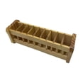 thumbnail image 3 of Organizador de escritorio con 9 ranuras para lápices y brochas de maquillaje. Estilo rústico. Madera clara, 3 of 9