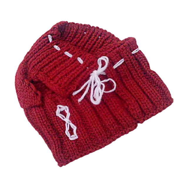 Gorro de invierno para mascotas, accesorios cómodos para la cabeza, gorro de Cosplay para perros, envoltura para la cabeza Rojo