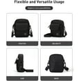 thumbnail image 3 of SYCNB Black Small Side Shoulder Bag Crossbody Bag For Men Women Mini Messenger Bag Satchel Bag Travel Purse Wallet Passport Holder Bag- Unisex, 3 of 8