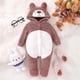 thumbnail image 2 of 0-18 Months Baby Boy Girl Bear/panda/elephant Onesie Hooded Romper Christmas Cosplay Costume Jumpsuit Gifts, 2 of 5