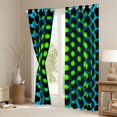 thumbnail image 3 of Erosebridal Green Geometric Curtains & Drapes Turquoise Honeycomb Blackout Curtains 42"Wx90"L For Bedroom Living Room, Abstract Geometry Window Curtains Geometrical Beehive Window Treatments 2 Panels, 3 of 6