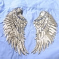 thumbnail image 4 of Parches de lentejuelas con alas de ángel, 2 piezas, parches bordados con lentejuelas y alas de ángel, parches de tela, verdadera excelencia Jadeshay  A, 4 of 8
