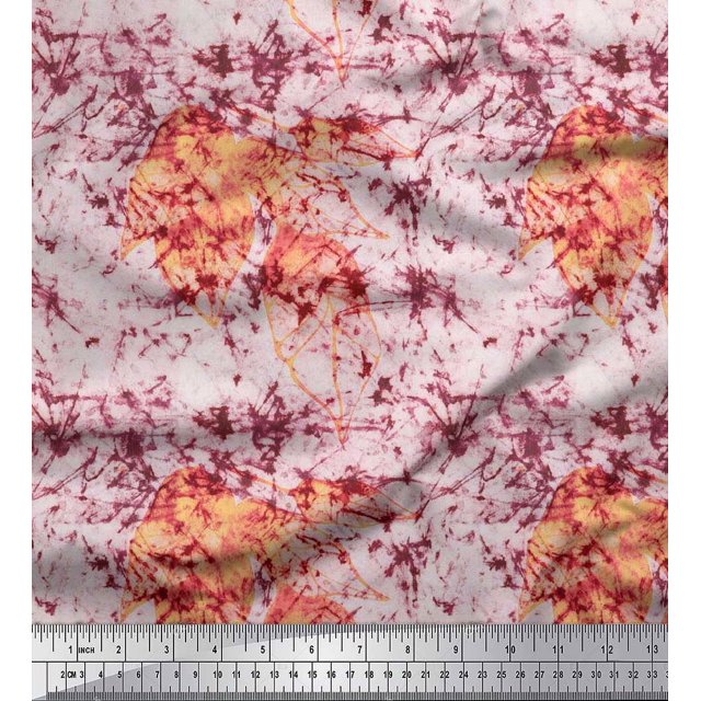 Soimoi Rayon Fabric Leaves & Texture Fabric Prints By Yard 56 Inch Wide