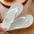 thumbnail image 3 of New Colorful Flip Flops for Women Bath Non Clip on Portable Beach Sandals White 40, 3 of 6