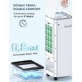 thumbnail image 5 of BALKO Aire acondicionado 3 en 1 sin ventanas con tanques dobles, temporizador inteligente, 3 bolsas de hielo, enfriador de aire evaporativo de 60 W, oscilación de 70°, enfriador de pantano de 3 veloci, 5 of 5
