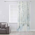 thumbnail image 3 of Christmas Tree Semi Sheer Curtains Drapes for Living Room, Bedroom, French Doors Window 45 Inches Long, White Xmas Snowflake Watercolor Rod Pocket Chiffon Curtain Drapery Voile Draperies Panel, 3 of 6