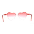 thumbnail image 2 of Lunettes de Soleil en Plastique Sans Monture en Forme de Cœur pour Fille, Taille Enfant, Rouges, 2 of 4