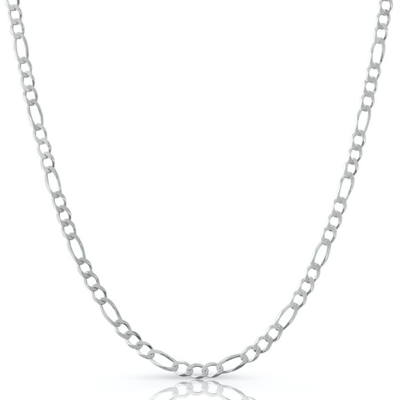 925 Sterling Silver 5MM Figaro Link Chain Necklaces, Solid 925 Italy, Next Level Jewelry