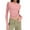 Pink, variant on Povozer Women's Long Sleeve T Shirts Crew Neck Slim Fit Tops Basic Tee(AG,XS)