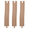 thumbnail image 1 of Toddmomy Toy Train Accessory 3Pcs Wood Curved Track for Assembling and Educational Development Children, 1 of 8