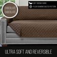 thumbnail image 4 of Original Patent Pending Reversible Large Sofa Protector, Many Colors, Seat Width to 70 Inch, Furniture Slipcover, 2 Inch Strap, Couch Slip Cover Throw for Pet Dogs, Cats, Kids, Chocolate, 4 of 8