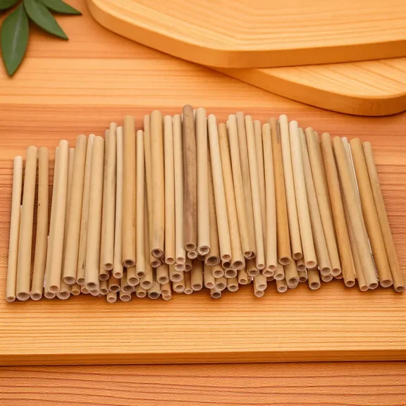 Pawsdot 100Pcs Bee Hotel Replacement Tubes Reed Light Yellow for Bee House Breeding