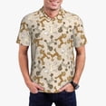 thumbnail image 4 of Vsdgher Cartoon Poodle Dog Print Men's Short Sleeve Stretch Polo Shirt, Moisture-Wicking Performance Polo Shirt, 4 of 8