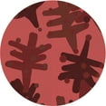 thumbnail image 1 of Ahgly Company Machine Washable Indoor Round Transitional Cranberry Red Area Rugs, 5' Round, 1 of 7