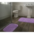 thumbnail image 2 of Garland Rug Jazz Washable Bath Rug Set, 2 Piece Set (17"x24" Bath Rug, & 21"x34" Bath Rug) Purple, 2 of 5