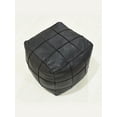 thumbnail image 4 of BBH Homes Black Leather Pouf Ottoman Square Shape Model BBBACPF0022, 4 of 8