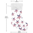 thumbnail image 2 of Coolnut 17.7 Inch Christmas Stockings, 2 PCS USA Flag Stars Presonalized Large Stocking Sock for Family Holiday Xmas Party Decorations, 2 of 7