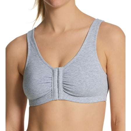 

Women s Bestform 5006014 Comfort Cotton Blend Front Close Sports Bra (Heather Grey 42)