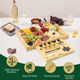 thumbnail image 2 of BN-LINK Charcuterie Board Set, 3 Drawers Large Bamboo Cheese Board & Platter with Accessories, House Warming Gift & Holiday Gift, 2 of 9