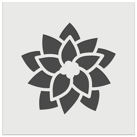 Christmas Poinsettia DIY Cookie Wall Craft Stencil - 5.5 Inch