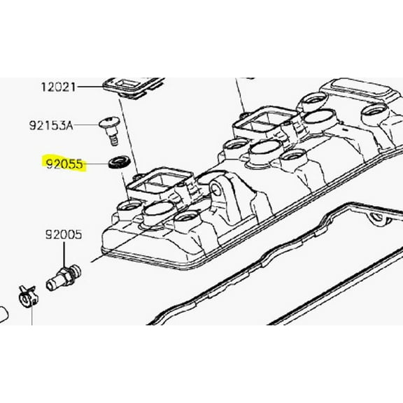 Kawasaki OEM Replacement O-Ring Oil Seal for Valve Cover Bolt 92055-0187