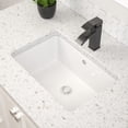 thumbnail image 3 of Lavabo de baño Dcolora rectangular 46x32cm de porcelana blanca, 3 of 7