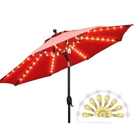 Patio Umbrella Lights 8 Lighting Mode Waterproof Outdoor String Umbrella Lamp With Remote Controller For Fairground Courtyard Camping Walmart Canada