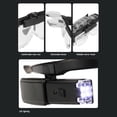 thumbnail image 3 of Head Mount Magnifier, Head Magnifier Glasses Hands Free LED Light  For Hobby, 3 of 8