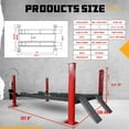 thumbnail image 4 of Heavy Duty 15,000Lbs 4-Post Car Lift -Automotive Storage Service Parking Lift for Home Garage, Repair Shop, Manual Safety Lock Release (4H150),CE Approved and Certified, 4 of 5