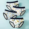 thumbnail image 2 of Gunia Kids Toddler Baby Boys Boxer Briefs 4Pcs Underwear Cute Cartoon Shorts Pants Cotton Trunks Underpants Soft, 5-6 Years, 2 of 4