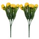 thumbnail image 2 of Tulipanes artificiales de imitación – Ramo de orquídeas artificiales de 6 ramas para decoración del hogar, follaje de plástico que no requiere mantenimiento para el alféizar de la ventana, el d, 2 of 6