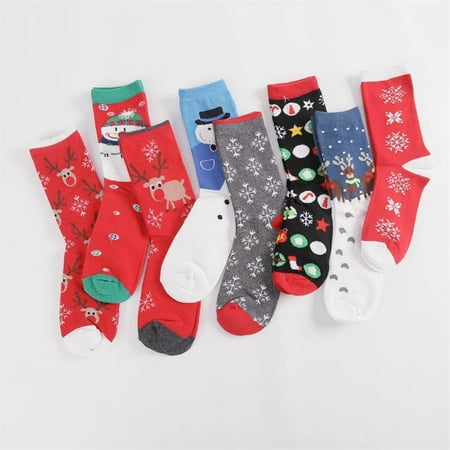 

Chalier 8 Pairs Womens Christmas Socks Cozy Funny Xmas Holiday Socks - Novelty Design for Christmas Gifts