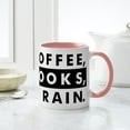 thumbnail image 6 of CafePress - Coffee Books & Rain - 11 oz Ceramic Mug - Novelty Coffee Tea Cup, 6 of 6