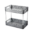 thumbnail image 3 of DOLITY Bathroom Storage Rack Bathroom Vanity Tray Modern Decor Dresser Tray Makeup Tray Clear Gray 2 Layer, 3 of 9