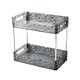 thumbnail image 3 of Estante de almacenamiento para baño, bandeja de maquillaje, estante de ducha, bandeja de tocador para baño Gris claro 2 capas, 3 of 9