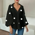 thumbnail image 2 of fheaev Blouses for Women Long-Sleeved V-Neck Top Oversized Casual Work Tops Fall Outfit 2025 Fashion Casual Pullover Top Basic Loose Tunic Tops, 2 of 4