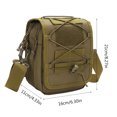 thumbnail image 3 of Outdoor Shoulder Bag Waterproof Backpack Multifunctional Messenger Bag Adjustable Nylon Crossbody Bag, 3 of 9