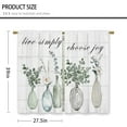 thumbnail image 2 of Eucalyptus Bottles Plant Kitchen Curtains Sage Green Leaf Botanical Small Short Cafe Window Curtains Farmhouse Rustic Floral Vase Bathroom Tier Window Treatment Drapes (27.5x39 Inch), 2 of 6