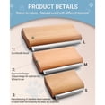 thumbnail image 5 of cat brush for shedding, Rabbit brush with Ergonomic wooden Handle-Deshedding Brush for Cats & Cat Comb Tool for Detangling and Remove excess hair, Fur, dirt, etc (S (3 Inch)), 5 of 5