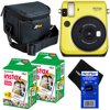 Fujifilm Instax Mini 70 Instant Film Camera (Canary Yellow) + Fujifilm Instax Mini Instant Film (40 sheets) + Xtech Well Padded Camera Case with Pocket & Strap + HeroFiber® Ultra Gentle Cleaning Cloth