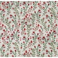 thumbnail image 5 of oneOone Tissu Popeline de Coton Sergé Rouge Feuilles & Trèfle Matériel de Robe Tissu Imprimé Tissu au Mètre 56 Pouces de Large, 5 of 5