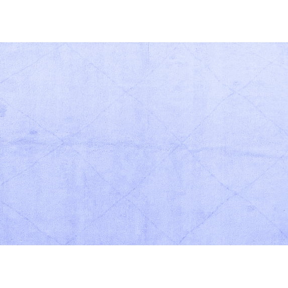 Ahgly Company Indoor Rectangle Solid Blue Modern Area Rugs, 7' x 9'