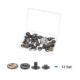 thumbnail image 3 of Unique Bargains Gunmetal Snap Fasteners Kit with Base & Storage Box for Clothing (12 Sets), 3 of 7