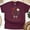 Maroon, variant on Red White Blue Flower Shirt | Inspirational Freedom Graphic T-Shirt, Maroon, Size L