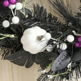 thumbnail image 5 of ​​XIANXIAN Halloween Black Wreath - Mysterious Porch Door Decor for Harvest Holiday Atmosphere Gothic Arrangement, Halloween Decorations for Home Wall Decor​​, 5 of 8
