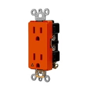 ENERLITES Isolated Ground Electrical Outlet, Industrial Grade Receptacle, 15A/125VA, 5-15R, 61500-IG-O, Orange