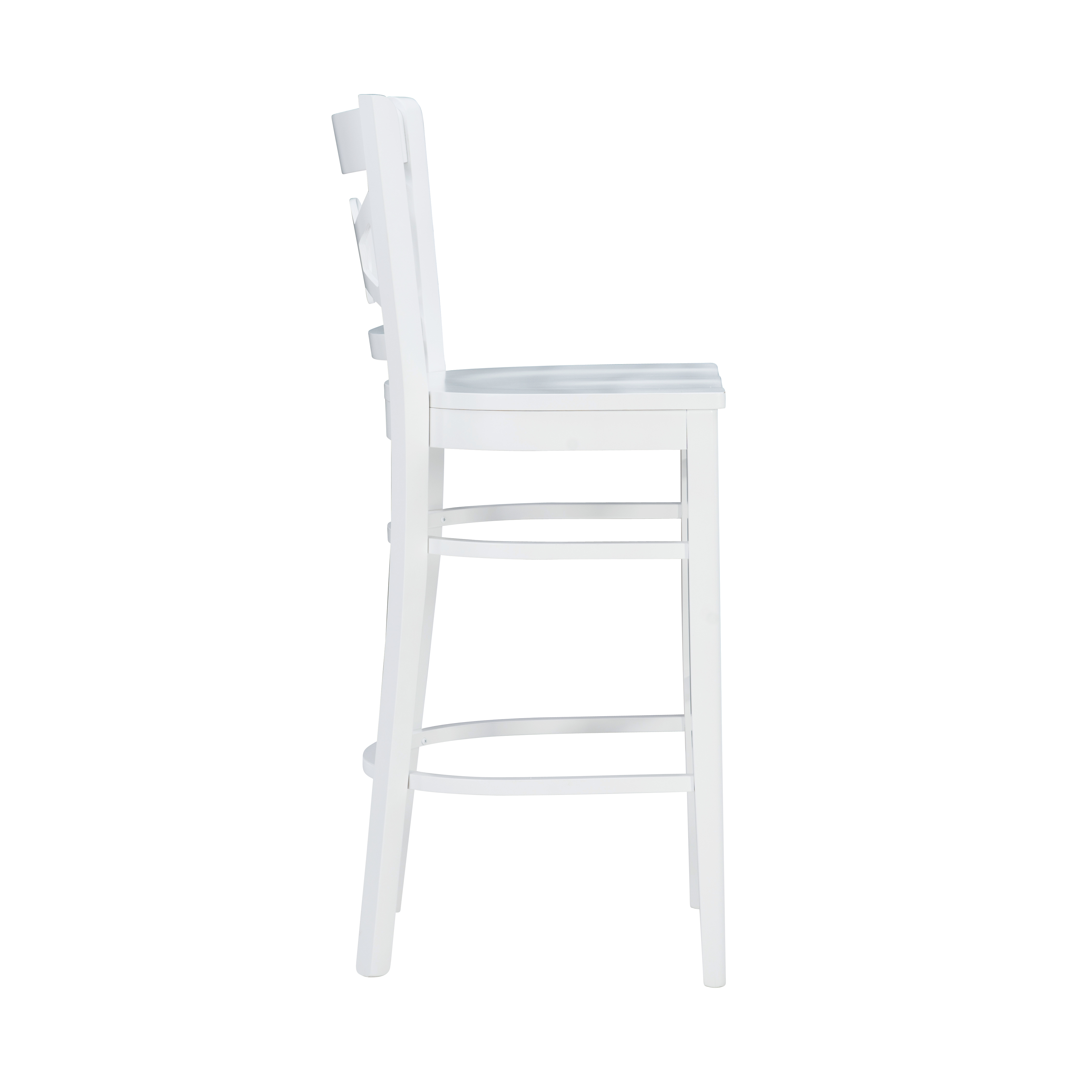 Linon Tabitha 30" Mid Back Barstools, Set of 2, White