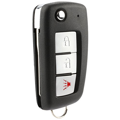 A Pair Uncut Keyless remote entry key fob case shell 4 Buttons for Nissan Cube 