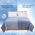 thumbnail image 4 of Cooling Comforters Twin Size for Night Sweates Hot Sleepers Hot Flashes - MH MYLUNE HOME Arc-Chill Double Sided Summer Comforter for Bed Couch, Machine Washable, Blue 59"x79", 4 of 7