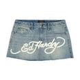 thumbnail image 2 of Ed Hardy Dragon Mini Skirt - WEHD6000-8 (Light Wash, S), 2 of 2